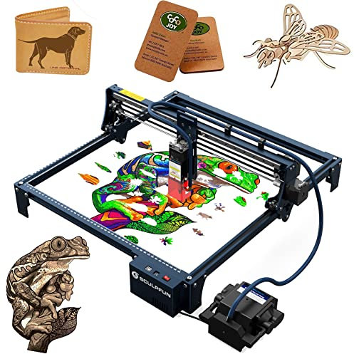 Sculpfun S30 Machine de gravure laser, graveur laser, laser engraver and cutter avec Carte mère de 32 bits, assistant d'air automatique 30 l/min, rail industriel, interrupteur limiteur, 410 x 400mm