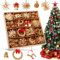 Stroh Ornamente Set skandinavische Weihnachtsdeko Christbaumschmuck inklusive Sterne Schneeflocken Herzen Engel Kranz Ziegen/Julbuck für dänischen Norwegien nordischen Weihnachtsbaum (Herz, 56 Stück)