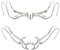 NICENEEDED 2 Stück Munson Punk Mechanische Maske, Unregelmäßiges Metall-Halbmasken-Gesichtsbekleidungszubehör, Halloween-Kostüm, Cosplay, Halbmaske, Gesichtsschmuck