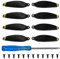 Pinsheng 8 Pezzi Eliche per DJI Mavic Mini 2/SE, Lame a Elica a Sgancio Rapido, Eliche Sostituibili per Droni, Drone Quadcopter Accessori con Cacciavite e Viti (Striscia d'oro)