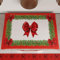 PETTI Artigiani Italiani - Coprifornello Natalizio, Coprifornello Cucina Natalizio, Copri Piano Cottura 50x70 cm, Coprifuochi Fiocco Rosso, 100% Made in Itay