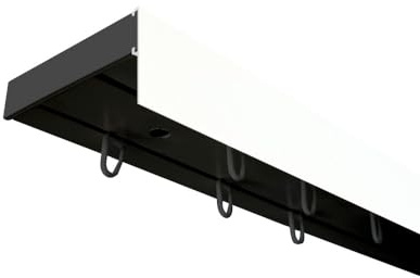 SN Deco Vorhangschiene SH Set 2-läufig mit Blende 7.5cm weiß– 510 cm