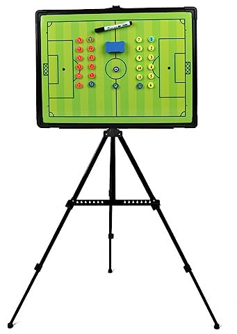 SATRJT Fußball-Taktiktafel mit Tasche Und Stativ Fußball-Taktik-Trainingstafel Wiederbeschreibbare Taktiktafel for Fußballtrainer