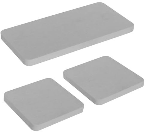 Pack de 3 Sous-Verres en Terre de Diatomées Absorbant l'Eau, Pierre pour Éviers, Convient pour Le Savon pour Les Mains, Les Savons, Les Cosmétiques (Gris)