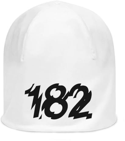 182 Unisex dünne Baumwolle dehnbar weiß Slouch Beanie weiß, weiß, Einheitsgröße