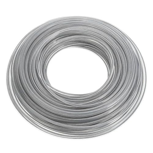 Ligne De Coupe-Bordures Câble métallique de Coupe-Herbe en Fil d'acier de 3 mm/2,7 mm for débroussailleuse, Rouleau Rond Long de Rechange for débroussailleuse Fil DéBroussailleuse(2.7mm)