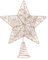 SULOLI Eisen Weihnachtsbaumspitze,Aufstecker Tannenbaumspitze,Weihnachtsbaum Topper Stern für Weihnachtsbaum Weihnachten Deko(Gold)
