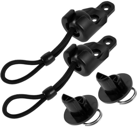 HOMOCONO 1 Set Windproof Rope Buckle Bungee Tie Bracket for Blind Swimming Bungee Accessory Kit Roller Shade Parts Bungee Ends Sunshade Net Fixing Buckle Blinds Shade Tie Downs Abs Black