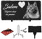 ETERNEL - Plaque Funéraire Personnalisée Cœur pour Animaux - à Planter, à Coller ou à Poser, Chien, Chat, Animaux De Compagnie, Multisupports, Ardoise ou Granit, Photo et Texte au Choix, Hommage