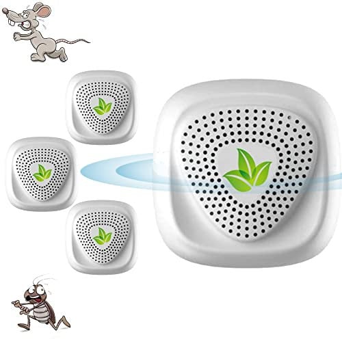 Queath Ultraschall Schädlingsbekämpfer,4 Pack Mückenschutz ultraschall, Plug-in Ultraschall Elektrisch Mückenstecker Mäusevertreiber, Abwehrmittel gegen Mücken, Mäuse, Ameisen, Fliegen