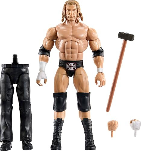 Mattel WWE Elite Collection Actionfigur und Zubehör, Premium Live-Event Triple H-Set, SummerSlam mit William Regal-Bauteilen für eine weitere Figur, JCJ57