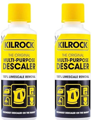 Hochste Multi-Purpose Concentrated Descaler Liquid - 100% Limescale Removal for Kettles, Irons, Shower Heads, Coffee Makers, Toilet Bowls, Taps - Original Biodegradable Formula Yellow 2 Pack - 250ml