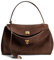 SOERA Ramona Wildleder Tasche Brown Damen Handtaschen. Zendoo - Ramona | Handtasche aus Wildleder (Dunkelbraun,M 40x32cm)