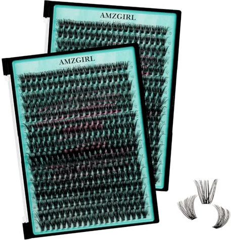 32Pcs Ciglia Finte Ciuffetti 60D Extension Cigliai D Curl individuali Ciglia Finte fai da te Extension Ciglia Ciuffetti Ciglia Finte invisibili ultra sottili(Mix10-16mm)