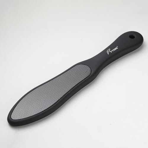 FVION Double-Sided Nano Glass Foot File for Callus Remover - Highly Effective Hard and Dead Skin Remover for Cracked Heels and Dry Skin (Black)