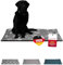 HS-Hundebett® Sommerdecke Baumwolle mit Füllung und Antirutsch L (75x115 cm) – Gepolsterte Hundedecke für den Sommer – Waschbar & Langlebig – Leichte Hunde Sommerdecke – Pfote Anthrazit, Made in DE