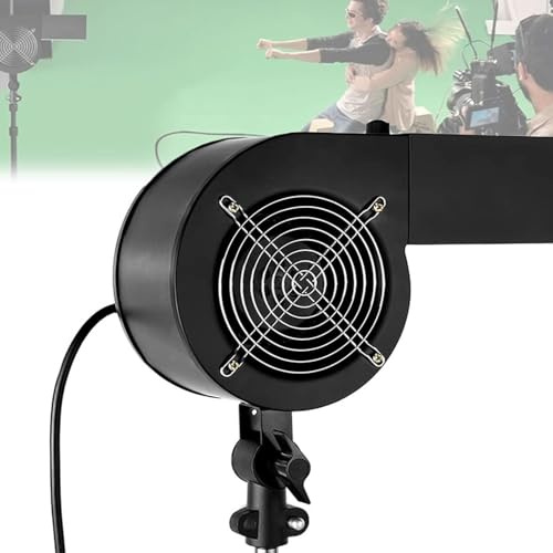 Tragbares Fotografie-Lüftergebläse, 120 W, Hochgeschwindigkeit, einstellbarer Winkel, Studio-Windmaschine für Portrait-Fotoaufnahmen