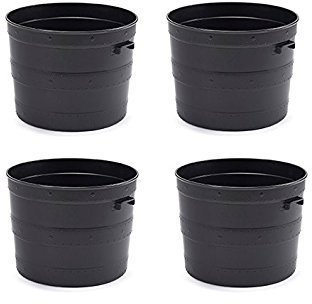 KetoPlastics Pack Of 4 x 35cm Blacksmith Barrel Pot