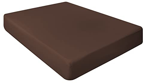Pack of 2 Luxury Percale Cot Bed Fitted sheets available in 14 colours (Chocolate, 70x140x15 cm (Pack of 2))