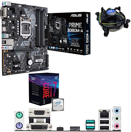 Components4All Intel Coffee Lake Core i7 8700 3.2GHz (4.6GHz Turbo) CPU, ASUS Prime B360M-A Motherboard Pre-Built Bundle NO RAM