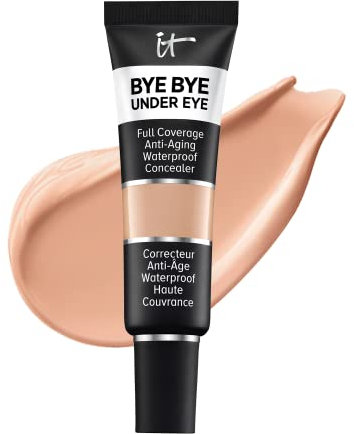 IT Cosmetics, Correcteur Anti-Âge Bye Bye Under Eye, Haute Couvrance, Waterproof, Enrichi en Peptides, Collagène & Acide Hyaluronique, 12 ml, Teinte : Tan 30.5