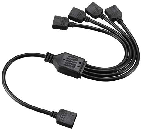 sourcing map RGB Shunt Kabel 1 Buchse zu 4 Buchse 3 Pin Erweiterung Anschluss 30cm / 12 Länge 1 Pcs