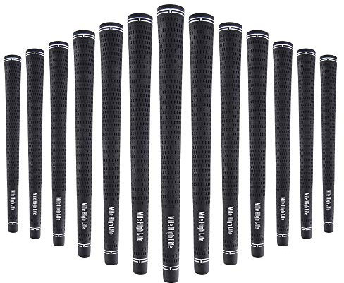Mile High Life Golfgriffe, Standard-Golfschläger-Griffe, 3 oder 13 Stück, Golfgriffe, Einsteiger-Gummi-Golfgriffe für Männer, Frauen, Junioren (13 Stück, schwarz)