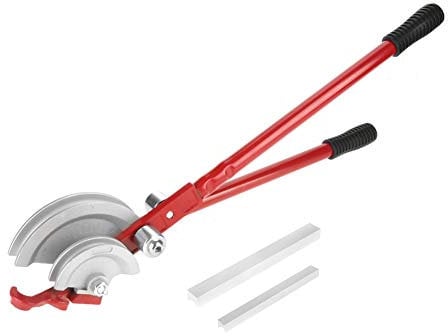 Greensen Tube Bender, Copper Pipe Bender 15mm and 22mm, 0-180 Degrees Pipe Bender Guide, 2 in 1 Handheld Pipe Cutter, Tube Bender Tool for Copper, Aluminum