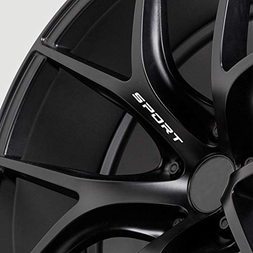 AUTODOMY Sport Rückspiegel Aufkleber Auto Tuning Racing Stripes Räder 6 Stück | Felgen Aufkleber für Auto oder Motorrad | Aufkleber Racing Weiß 10x0,8 cm