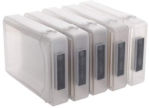 Senmubery 5 cajas de almacenamiento de plástico para disco duro IDE SATA HDD de 3.5 pulgadas, color gris