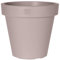 Spetebo XXS Kunststoff Pflanzkübel klein - 20 cm/beige - Blumenkübel rund für Außen und Innen - Garten Pflanztopf Blumentopf Pflanzgefäß Übertopf