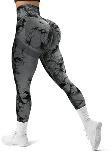 GILLYA TikTok Butt Shorts für Frauen Butt Lifting Strukturierte Scrunch Booty Shorts Anti Cellulite Yoga Shorts - Blau - Mittel