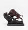 Bronzefigur Bronzeskulptur Tierfigur Bulle und Bär aus Bronze auf Mamorsockel B 33 cm Deko Figur