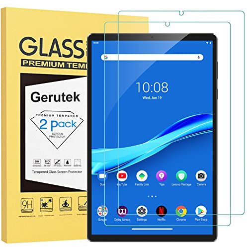 Gerutek [2 Piezas Protector Pantalla para Lenovo Tab M10 FHD Plus (2ª Gen) 10.3/Tab K10, TB-X606F/X606X/X6C6F, 9H, Antiarañazos, Antihuellas, Cristal Vidrio Templado para Lenovo Tab M10 Plus 2ª 10.3