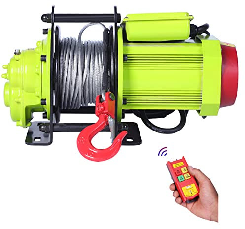 SATUREY Paranco Elettrico, Sollevamento Veloce 30m/min, Argano di Paranco Elettrico con Telecomando, per Commerciale/Casa/Magazzino/Garage,B,300kg