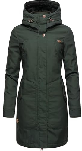 Ragwear Damen warmer Winter Parka Jannisa Intl Dark Olive Gr. L