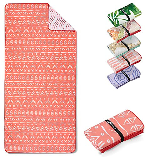 Fit-Flip Strandtuch XXL - Mikrofaser Badetuch - Strandtücher leicht und schnelltrocknend - 100% recyceltes Mikrofaser Handtuch - Strandhandtuch zum Baden (Tepee 200x90cm)