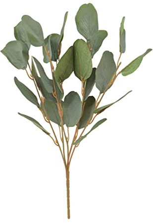 2474U Kunstzweig Eukalyptus Blätter im Bund grün ca. 35 cm naturgetreu Trockenzweig imitiert