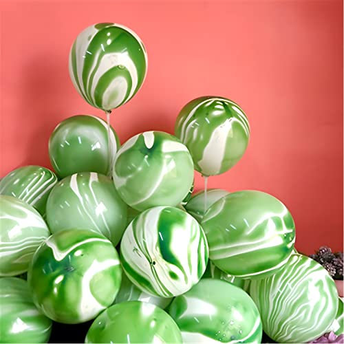 Grün Luftballons Bunt 12 Zoll 30 Stück Bunte luftballons Regenbogen Achat Marmor Ballons Latex Ballons Tie Dye Swirl Effekt für Geburtstags Hochzeit Baby Shower Hippie Party Dekorationen Lieferungen