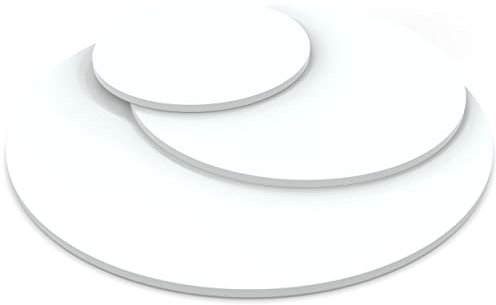 AUPROTEC Tischplatte 19mm rund Ø 1200 mm weiß Holzplatte melaminharzbeschichtet Spanplatte mit Umleimer ABS Kante Auswahl: 120 cm