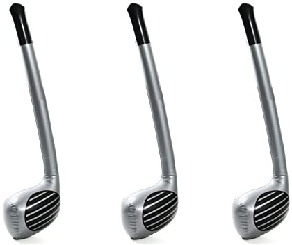 Quickdraw 3 X Aufblasbar Golf Club 92cm Pub Golf Verkleidung Kostüm Party Requisite Zubehör Aufblasen Treiber