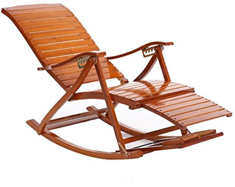 Bambus-Schaukelstuhl, Nickerchenstuhl für Erwachsene, Liegestühle, zusammenklappbar, für die Mittagspause, Balkonstuhl, Couch, Lounge-Stuhl, Sessel, Strandkorb, Old-Man-Stuhl, kleine Überraschung