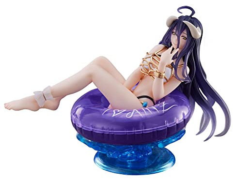 Jiumaocleu Anime Overlord Albedo Figur Statue – Schwimmring sitzende Pose Version Albedo Figur Modell PVC Actionfigur Puppe Handgemachte Sammlerstück Spielzeug Desktop Dekoration Geschenke