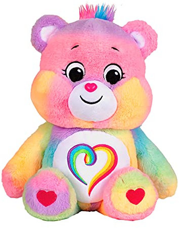 Care Bears - Basic Fun Togetherness Bear Plüschtier, 22 cm Regenbogen-Kuscheltier, Einzigartiges Geschenk für Kinder ab 3 Jahren, Bunter Sammlerbär
