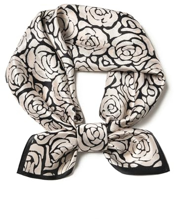 SHIROUYU Damen 27-inch Silk Square Scarf Schals (1er Pack) | 100 % Maulbeerseide, atmungsaktive Satin-Seide, exquisiter Digitaldruck, leicht und glatt, atmungsaktiv und bereit zum