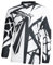 Sam's Herren Motocross-Shirt MX Jersey Langarm, Atmungsaktiv Dirt Enduro MTB Mountainbike Trikot, Schwarz Weiß/LogoBig Schwarz, 3XL, SMJ-01