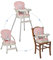 MS BabyWorld - Chaise haute BELLY pour bébé | Convertible en rehausseur et en chaise | 3 en 1 | Chaise haute pliable avec siège rembourré et repose-pieds