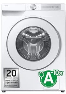Lavadora Samsung 9Kg Autodosificación, AI EcoBubble Clase A Blanca WW90DG6U85HHU3