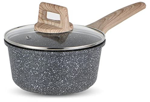 Juego de sartén y olla antiadherentes, sartén de hierro fundido, sartén para desayuno, sartén para huevos, olla para sopa caliente Ramen, freidora