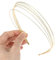 2 Stück Dünne Mehrschichtige Metall Stirnbänder für Frauen Modische Elegante Haarbänder Goldene Kopfbedeckungen Dünnschichtige Goldene Haar Accessoires für Frauen Mädchen